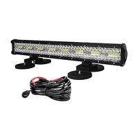 AUXTINGS Barre Lumineuse LED Tout Terrain de 56 cm 480W avec Faisceau de câblage 12V et Support magnétique,Rampe LED 4x4 Externe CC 12V 24V 6000K pour Voiture Tracteur Camion SUV véhicules 4x4,IP67