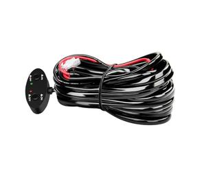 AUXTINGS Faisceau de câblage pour barre lumineuse LED 16 AWG Faisceau de câblage LED universel avec relais 12 V 40 A Deux commandes interrupteur marche/arrêt pour commuter entre différents modes