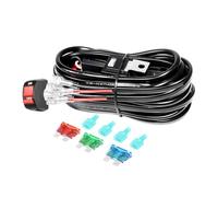 AUXTINGS Kit de câblage de relais de commutation LED universel avec 2 connexions de lampe pour feux de conduite de moto, feux de travail auxiliaires, 1 pièce