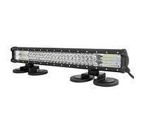 AUXTINGS LED Barre d'éclairage 56 cm 324W Triple rangée Spot Deut de travail à LED Barre d'éclairage +de support magnétique pour voiture camion VTT SUV 4x4 Tracteur de bateau de camion,12V 24V