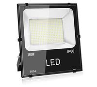 AUXTINGS LED Lumières d'inondation 150W 15000lm Stade Sécurité extérieure LED Arena Lights 80V-240V 6000K Éclairage commercial blanc pour les champs de sport et chefs de jardin Parking, IP66