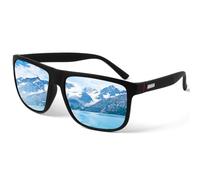 AUYAO Lunettes de Soleil Polarisées pour Homme Femme, Lunettes de Soleil Pilote Lunettes de Soleil Polarisées Ultralégères Verres Anti-Reflets Conduite Pêche Sports Avec Lunettes Soleil(Bleue Glace)