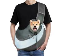 AUYAO Sac de Transport pour Chien Chat, Sac à Réglable BandoulièRe pour Petit Moyen Chiens/Chats, Sac à Bandoulière Mains Libres pour Animaux Jusqu’à 5kg pour l'extérieur, Marcher, Voyages(Bleu)