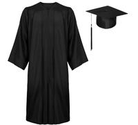 AUYAO Toge Diplome Universitaire et Chapeau de Diplomé pour Adulte, Ensemble de Toge Diplome avec Chapeau Graduation Cap Réglable pour Homme Femme Bachelier École Maître Docteur Lycée Université9(S-L)