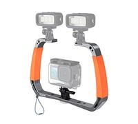 AuyKoo Support de Plateau à Double Bras en Alliage d'aluminium pour stabilisateur de Plate-Forme de plongée pour GoPro Hero 11 10 9 8 7 6 Insta360 One DJI Action 2 caméra