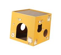 AUYXSSZ Cachette en Carton sans Danger pour Les Chats, résistante et favorisant des activités de griffage saines grâce à Une Zone dédiée. Griffoir en