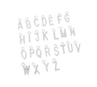 AUYXSSZ Collection d'accessoires en alliage argenté pour pendentifs : comprend 26 pièces pour vos projets de bijoux faits main et vos créations.