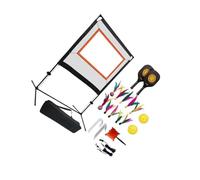 AUYXSSZ Ensemble de Badminton Complet avec Sac de Rangement Portable. Comprend Raquettes, Volants, Filet et Support pour Jouer en extérieur. Idéal pour Les