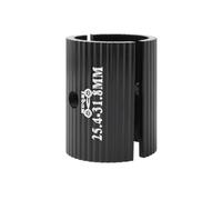 AUYXSSZ Kit de réduction de diamètre de Potence de vélo en Alliage d'aluminium - Outil de Conversion léger et Haute résistance - Convertit Le diamètre, Noir, 25.4-31.8 mm