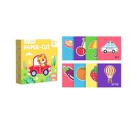 AUYXSSZ Kits de Loisirs créatifs pour améliorer la Coordination Main-Cerveau des Enfants par l'exploration - Manuel pour Enfants - Origami 3D - Motifs , thème de la Vie , 14x14cm