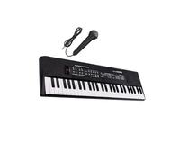 AUYXSSZ Le Piano à Clavier 61 Touches avec pour Micro améliore l'expérience Musicale et Le Plaisir de Chanter en Famille est Durable. Développer Le Sens