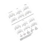 AUYXSSZ Livre de pratique des cils Tableau de cartographie des cils Réutilisable PVC Accessoire de formation étanche pour débutants Extension artistes de, blanc