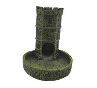 AUYXSSZ Plateau de Rangement pour dés de Jeux de société, orné d'une Sculpture Murale en résine, garantissant Un Lancer équitable et aléatoire, Jaune Vert, 11 x 9.5 x 12 cm