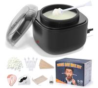 AUZEAL Kit d'épilation pour nez et oreilles avec 100 g de cire, 40 bâtons, kit d'épilation du nez et des oreilles, chaleur rapide USB, température constante intelligente, taille améliorée