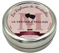 AUZIER CHABERNAC Pâte de réglisse - Véritable réglisse coupée de Montpellier sans parfum chimique, sans colorant - Confiserie de Tradition : (Boite métal à l’ancienne 80g. Lot de 3.)