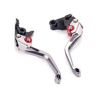 Auzkong Courte de Frein D'embrayage Leviers Réglables pour T.RIUMPH Street Triple 675 2008-2015, Speed Four 600 2005-2006, SPEED TRIPLE 1050 2004-2007, Tiger 800/XC 2010-2014 Gris