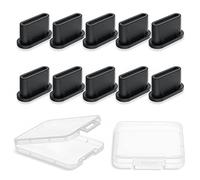 AUZOSL 10 bouchons anti-poussière USB C, coque en silicone type C, compatible avec iPhone 16 Pro Max 15 Samsung Galaxy XPLORA OnePlus Xiaomi Redmi Poco Motorola