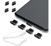 AUZOSL Lot de 8 Bouchons Anti-poussière USB C 4 en Aluminium + 4 Coques de Protection Anti-poussière en Silicone de Type C compatibles avec Samsung