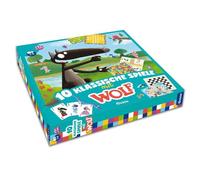 AUZOU, 10 jeux classiques avec loup, collection de jeux avec jeux populaires, kit de jeu familial pour les soirées de jeu et le plaisir en famille, pour 1 à 4 joueurs à partir de 4 ans