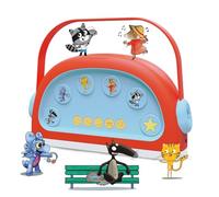 Auzou - Ma Boîte à héros - Conteuse pour enfants dès 3 ans avec 25 histoires incluses : Loup, Petite Taupe, Azuro, Moustache, Simon - Boîte à Histoires avec veilleuse et facile à transporter
