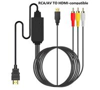 AV À compatibles HDMI Convertisseur compatibles HDMI Av Ou Rca Câble De Conversion 1080p compatibles HDMI Av Adaptateur De Commutation