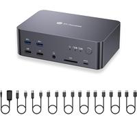 Av Access Commutateur Kvm 3 Moniteurs 2 Ordinateurs 8K@60Hz,Avec 6 Câbles Dp,Displayport 2.0,Ethernet 1G,Usb 3.0,Station D'Accueil 3 Moniteur,4K@165/144Hz,2K@144Hz (Desktop Only)