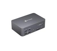 AV Access Commutateur KVM 8K 3 moniteurs 2 ordinateurs, 5 ports USB, station d'accueil KVM triple moniteur 8K@60Hz / 4K@165/144Hz, 2K@144Hz, SD, audio, Gigabit LAN pour ordinateurs de bureau Dell HP