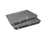 AV Access Commutateur KVM Double Moniteur 2 PC 2 Écran avec 3 Ports USB 3.0, 2 Moniteurs 2 Ordinateurs KVM HDMI avec Audio Microphone, 4K@60Hz, 2K@144Hz, 1080P@240Hz,Raccourcis Clavier Commutation