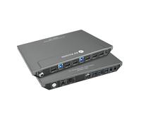 Av Access Commutateur Kvm Double Moniteur 2 Pc 2 Écran Avec 3 Ports Usb 3.0,2 Moniteurs 2 Ordinateurs Kvm Hdmi Avec Audio Microphone,4K@60Hz,2K@144Hz,1080P@240Hz,Raccourcis Clavier Commutation