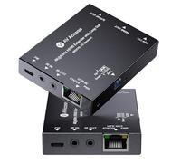 AV Access Extenseur HDMI 4K sur Cat6, 70m, 4K@60Hz 4:4:4, Sortie en Boucle, HDCP 2.3, PoC bidirectionnelle, Commande IR, commutateur EDID et Arc,Dolby Atmos, Installation pour cinéma Maison et Bureau