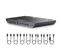 AV Access KVM Switch 1 Monitor 4 Computers (3 Desktops & 1 Laptop), USB C Fast Charging for Laptop, 4K@60hz HDMI Display, 2xUSB 3.0, EDID, Hotkey Or IR Remote, for 4 PCs Share 1 Keyboard&Mouse
