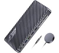 Av Access Station D'Accueil Kvm Double Écran Pour 2 Pc - Commutateur Kvm 4K Dual Monitor, 100W Pd Par Pc, Ethernet 1G, Émulation Edid, Idéal Pour Bureau À Domicile & Gaming