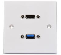 AV:Link | Plaque murale multimédia avec prises HDMI 8K et USB 3.0