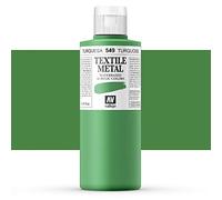 AV : Peinture pour textile 200ml TURQUOISE métallique Perle