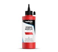 AV Studio acrylique : bouteille de 200ml rouge CADMIUM (HUE)