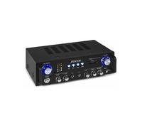 Fenton AV100BT Amplificateur - Puissance 2X 50W, Connexion sans Fil Bluetooth, USB, SD, 2 Entrées Micro, Entrée Ligne RCA, Réglage Graves/Aigus et Écho, Idéal pour Utilisation HiFi et Karaoké