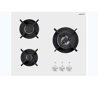 Airlux AV635HWH - Table de cuisson au gaz - 3 plaques de cuisson - Niche - largeur : 55 cm - profondeur : 47 cm - Blanc verre Blanc G