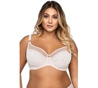 Ava 1396 Élégant Soutien-Gorge Non-Rembourré Broderies - Fabriqué en UE, Blanc,110H