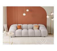 Ava - canapé 3 places en velours texturé - Gris clair