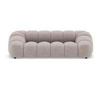 Ava - canapé 3 places en velours texturé - Gris clair