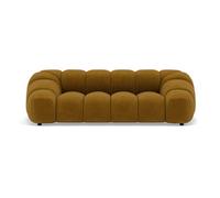 Ava - canapé 3 places en velours texturé - Jaune