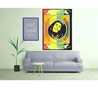 AVA Collections The BOB MARLEY Tapisserie murale en coton multicolore bohème bohème décorative ethnique art mural poster taille 101,6 x 76,2 cm (2)