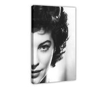 Ava Gardner Photographie vintage - Art mural rétro - Impression photo d'Ava Gardner - Affiches anciennes d'Hollywood sur toile pour décoration de salon, chambre à coucher, style 08
