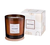 AVA & MAY Grande bougie parfumée Perse (500 g) - Bougie vegan au parfum sucré de figue, jasmin et néroli - Bougie artisanale pour une ambiance orientale