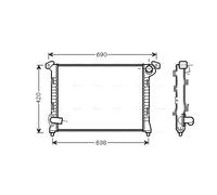 AVA QUALITY COOLING BWA2314 Radiateur, refroidissement du moteur pour MINI