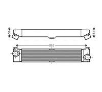 AVA QUALITY COOLING FTA4360 Intercooler, échangeur pour CITROËN,FIAT,PEUGEOT