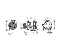 AVA QUALITY COOLING HDAK208 Compresseur, climatisation pour HONDA