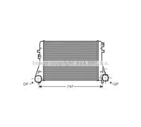 AVA QUALITY COOLING Intercooler On Refroidit L'Air Aluminium pour VW Passat
