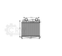 AVA QUALITY COOLING Intercooler Turbo Refroidisseur Aluminium MN4017