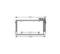 AVA QUALITY COOLING MF5047 Condenseur, climatisation pour MASSEY FERGUSON